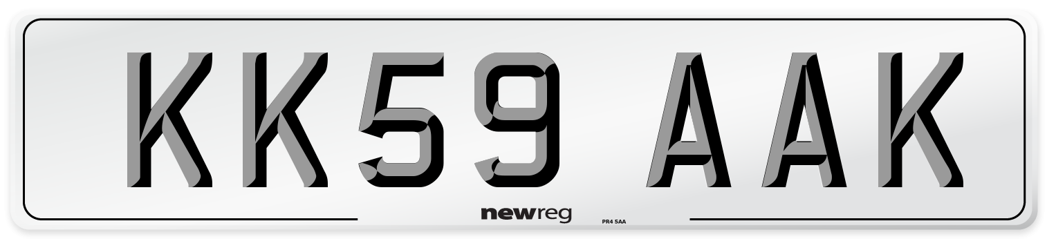 KK59 AAK Number Plate from New Reg